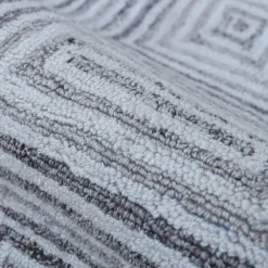 EMINZA Tapis de salon rectangulaire matière recyclée tuftée (140 x 200 cm) Shelton Gris Sale