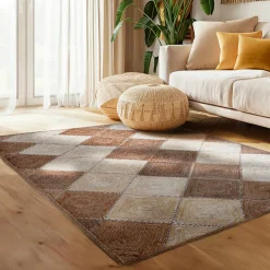 EMINZA Tapis de salon rectangulaire jute tressée main (140 x 200 cm) Advay Beige Sale