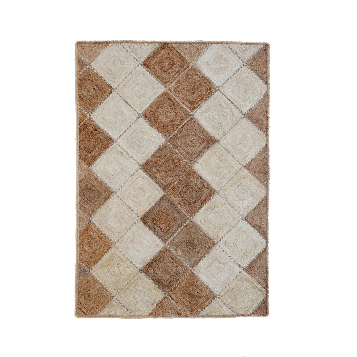 EMINZA Tapis de salon rectangulaire jute tressée main (140 x 200 cm) Advay Beige Sale