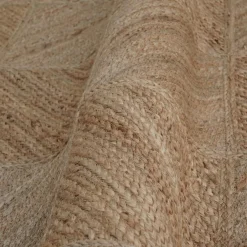 EMINZA Tapis de salon rectangulaire jute tissée main (160 x 230 cm) Anaya Marron
