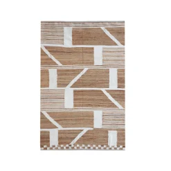 EMINZA Tapis de salon rectangulaire jute (140 x 200 cm) Paris Beige Best