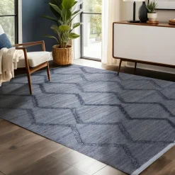 EMINZA Tapis de salon rectangulaire matière recyclée tuftée (140 x 200 cm) Noori Gris New