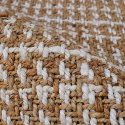 EMINZA Tapis de salon rectangulaire jute tissée main (140 x 200 cm) Weston Marron New
