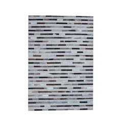 EMINZA Tapis de salon rectangulaire laine jacquard (140 x 200 cm) Sanjay Gris Online