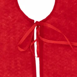 Feeric Lights & Christmas Tapis de sapin rond (D90 cm) Père Noël rigolo Rouge Discount