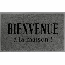 DOUCEUR D'INTERIEUR Tapis d'entrée antidérapant (45 x 75 cm) Bienvenue à la maison Gris Online