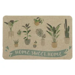 LUANCE Tapis d'entrée antidérapant (50 x 80 cm) Home Sweet Home Beige Best