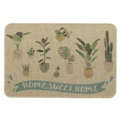 LUANCE Tapis d'entrée antidérapant (40 x 60 cm) Home Sweet Home Beige New