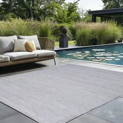 L'EFFET PAPILLON Tapis d'extérieur rectangulaire (160 x 230 cm) Léo chiné Gris New
