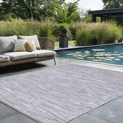 L'EFFET PAPILLON Tapis d'extérieur rectangulaire (160 x 230 cm) Bono Ficelle Gris ficelle New