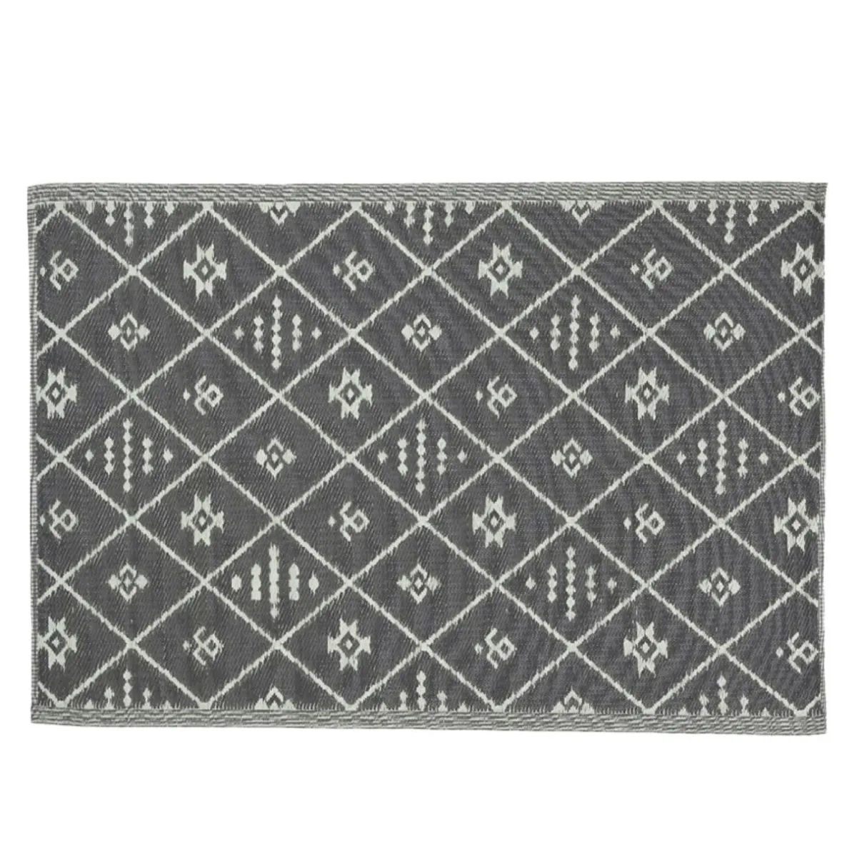 #N/A Tapis d'extérieur rectangulaire (180 x 120 cm) Inca Gris Discount