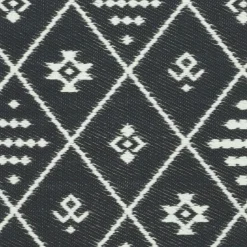 #N/A Tapis d'extérieur rectangulaire (180 x 120 cm) Inca Noir