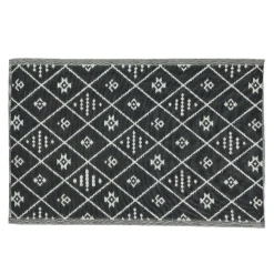 #N/A Tapis d'extérieur rectangulaire (180 x 120 cm) Inca Noir