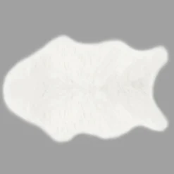 Atmosphera createur d'interieur for kids Tapis fausse fourrure (90 x 60 cm) Fisher Blanc Hot