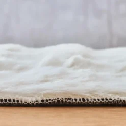 EMINZA Tapis fausse fourrure (60 x 120 cm) Toronto Ivoire Clearance
