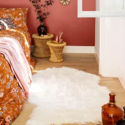 Atmosphera createur d'interieur for kids Tapis fausse fourrure (150 x 90 cm) Oslo Ivoire Blanc Online