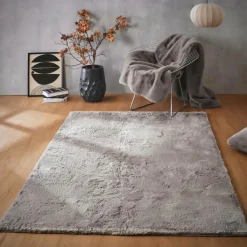 EMINZA Tapis rectangulaire fausse fourrure (140 x 200 cm) Finn Taupe Online