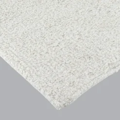 TENDANCE Tapis salon coton (45 x 90 cm) Leo Blanc New
