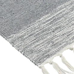 TENDANCE Tapis salon coton (45 x 90 cm) Ambre Gris Hot