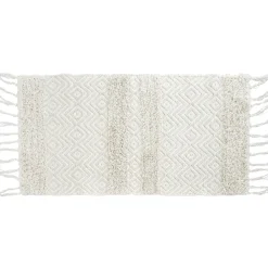 TENDANCE Tapis salon coton (45 x 90 cm) Rose Beige Clearance