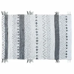 THE RUG REPUBLIC Tapis tissé main (180 cm) Callista Blanc Noir Discount