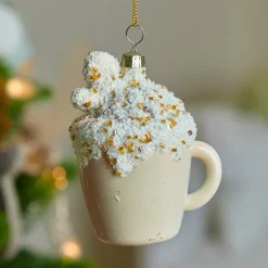 KAEMINGK Tasse à café à suspendre (H9 cm) Pailletée Crème Beige Best