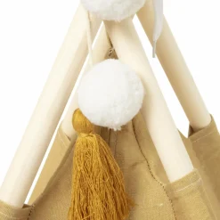 Atmosphera cru017dateur d'intu017drieur for kids Tipi enfant bois et tissu (H160 cm) Wapi Jaune ocre Sale