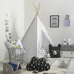 Atmosphera createur d'interieur for kids Tipi enfant bois et tissu (H160 cm) Twin Gris Outlet
