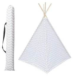 Atmosphera createur d'interieur for kids Tipi enfant bois et tissu (H160 cm) Twin Gris Outlet