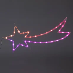 KOOPMAN Étoile filante lumineuse néon 35 LED H25 cm Star Multicolore Hot