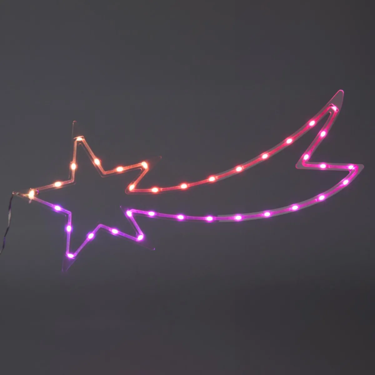 KOOPMAN Étoile filante lumineuse néon 35 LED H25 cm Star Multicolore Hot