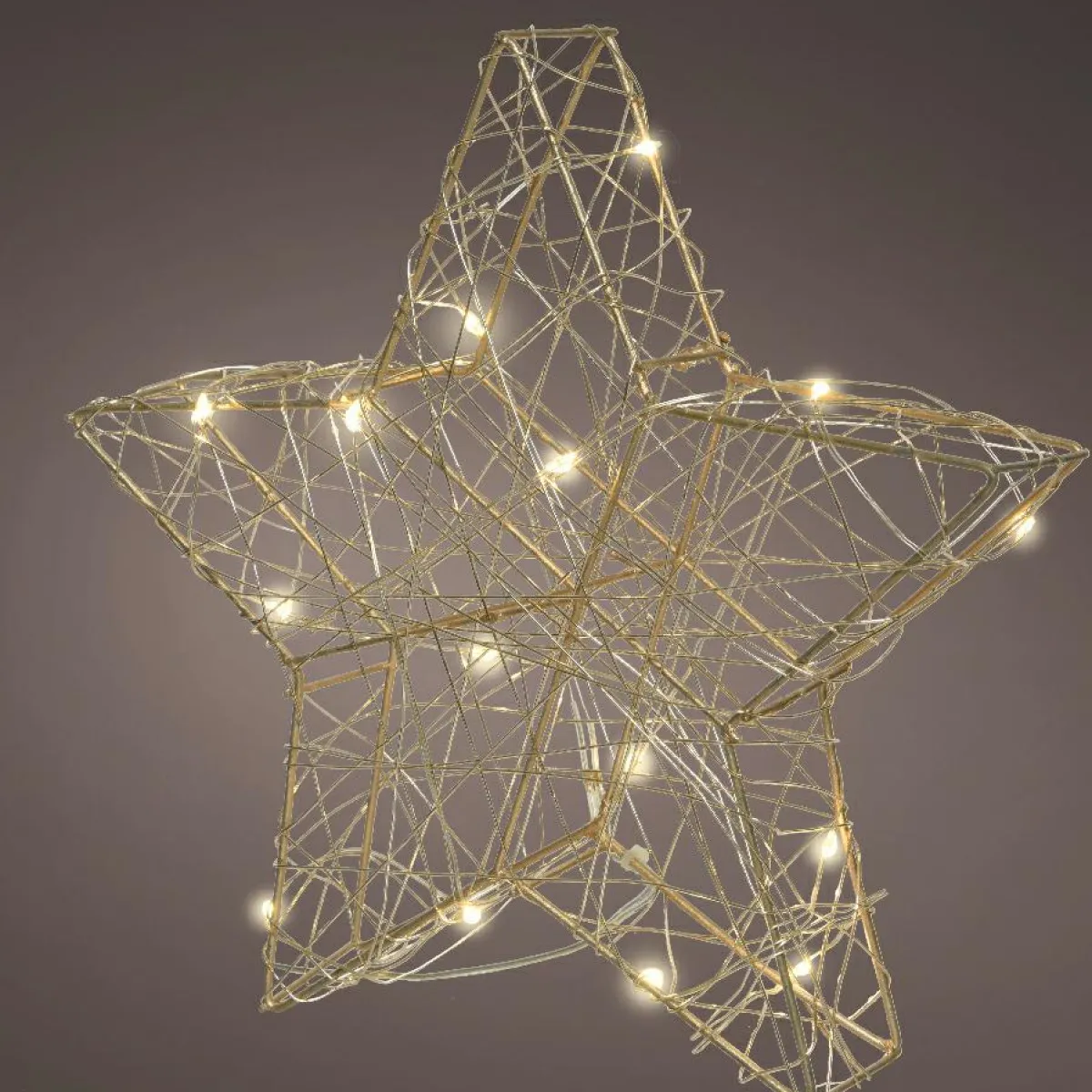 KAEMINGK Étoile lumineuse à piles 30 LED (H30 cm) Antartica Blanc chaud Sale