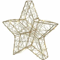 KAEMINGK Étoile lumineuse à piles 30 LED (H30 cm) Antartica Blanc chaud Sale