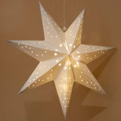 KAEMINGK Étoile lumineuse à piles Origami (H40 cm) Oria et chaud Blanc