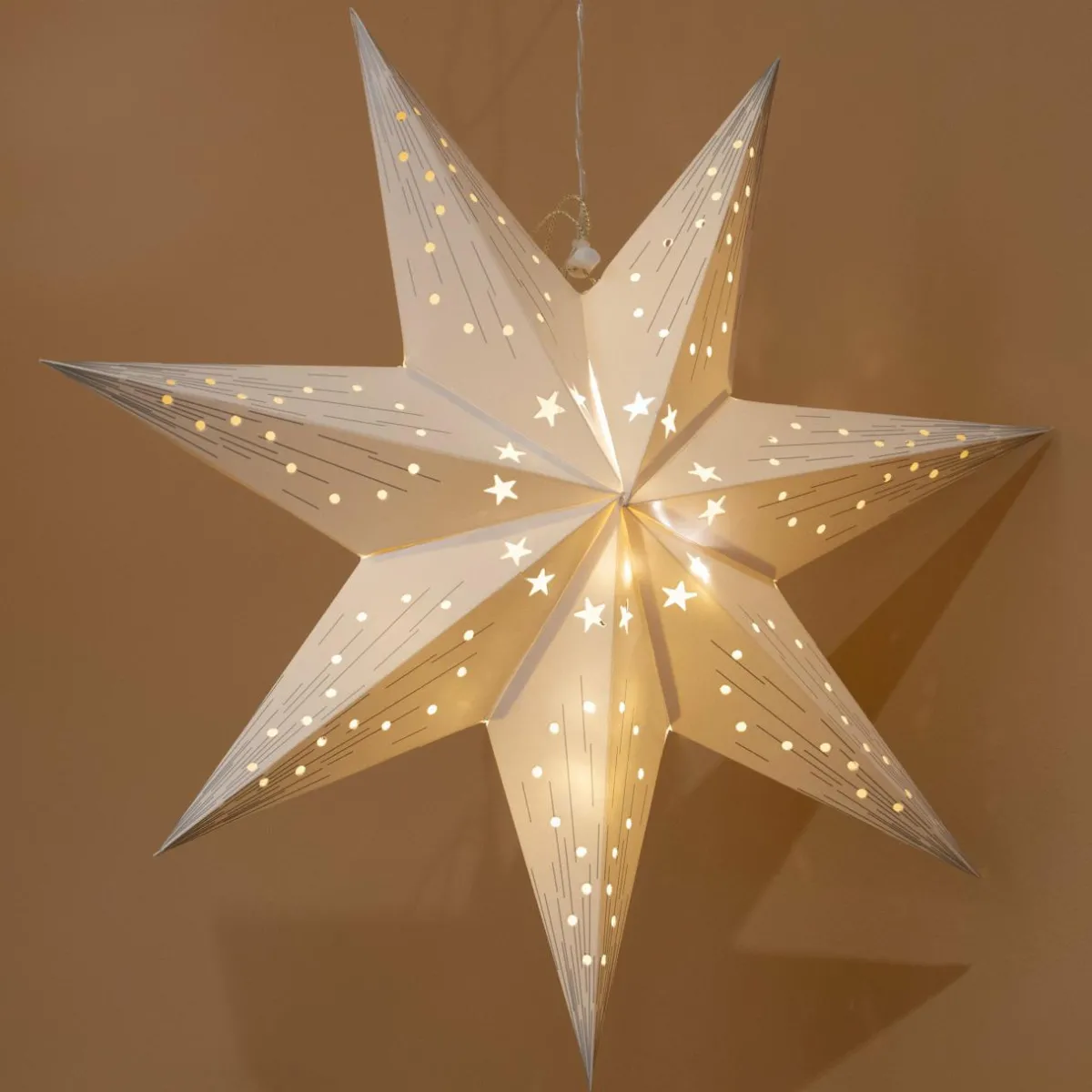 KAEMINGK Étoile lumineuse à piles Origami (H40 cm) Oria et chaud Blanc
