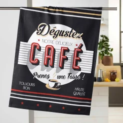 DOUCEUR D'INTERIEUR Torchon (70 cm) Degustez Noir Discount