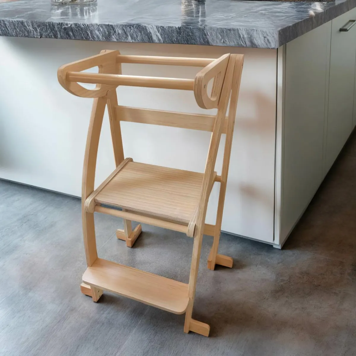 EMINZA Tour d'observation pliable en bois (H92 cm) Roma Beige