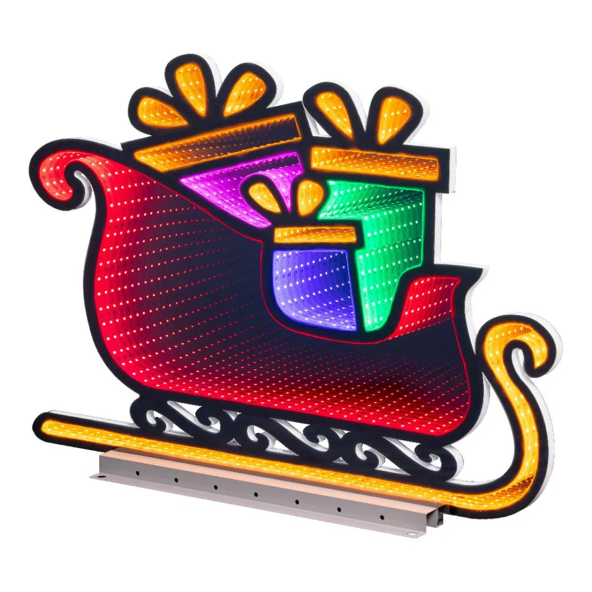 KAEMINGK Traineau du Père Noël lumineux 396 LED (H45 cm) Infinity Multicolore Discount