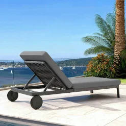 MOBELLIA Transat en aluminium Amalfi Gris Anthracite Sale