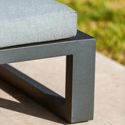 MOBELLIA Transat en aluminium Elba Gris Anthracite Hot