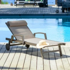 MOBELLIA Transat en aluminium Pirae Taupe Hot