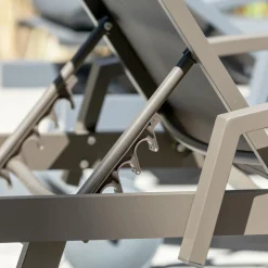 MOBELLIA Transat en aluminium Pirae Taupe Hot
