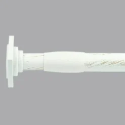LUANCE Tringle autobloquante extensible (L70 - L120 cm / D22 mm) Carré Blanc Best
