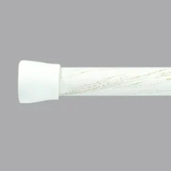 LUANCE Tringle autobloquante extensible (L110 - L200 cm / D22 mm) Rond Blanc Discount
