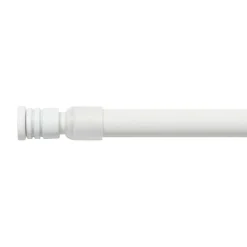 LUANCE Tringle autobloquante extensible ronde (L40 - 60 cm / D10 mm) Pia satiné Blanc Hot