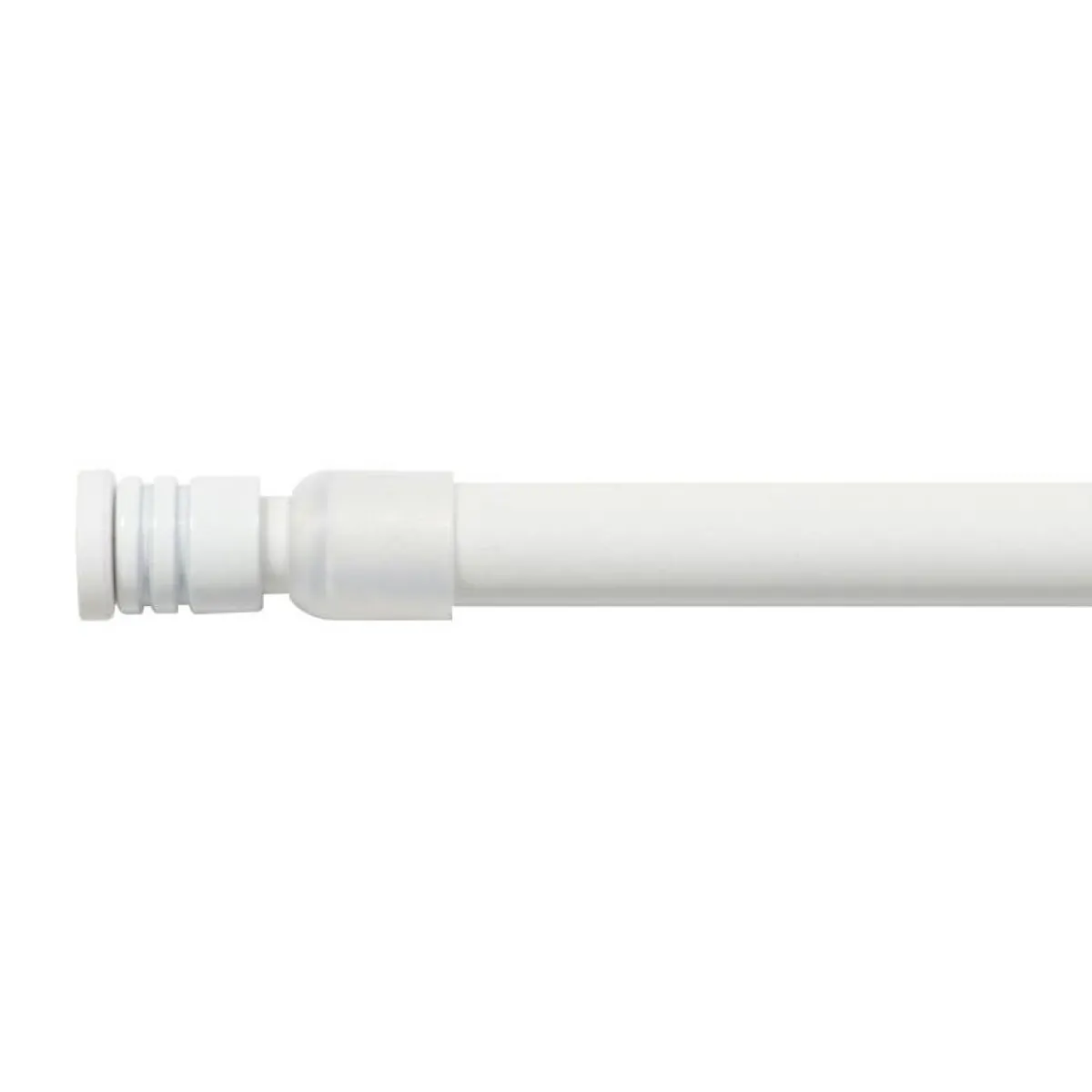 LUANCE Tringle autobloquante extensible ronde (L60 - 80 cm / D10 mm) Pia satiné Blanc Discount