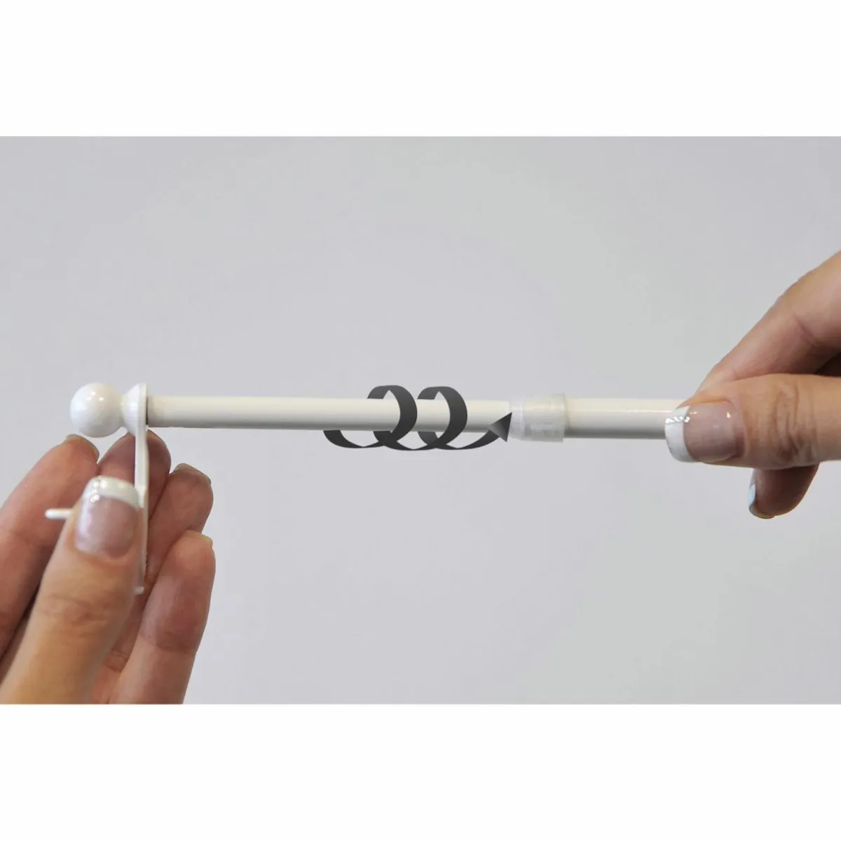 LUANCE Tringle extensible Fix'vit (30 à 50 cm) Blanc Clearance