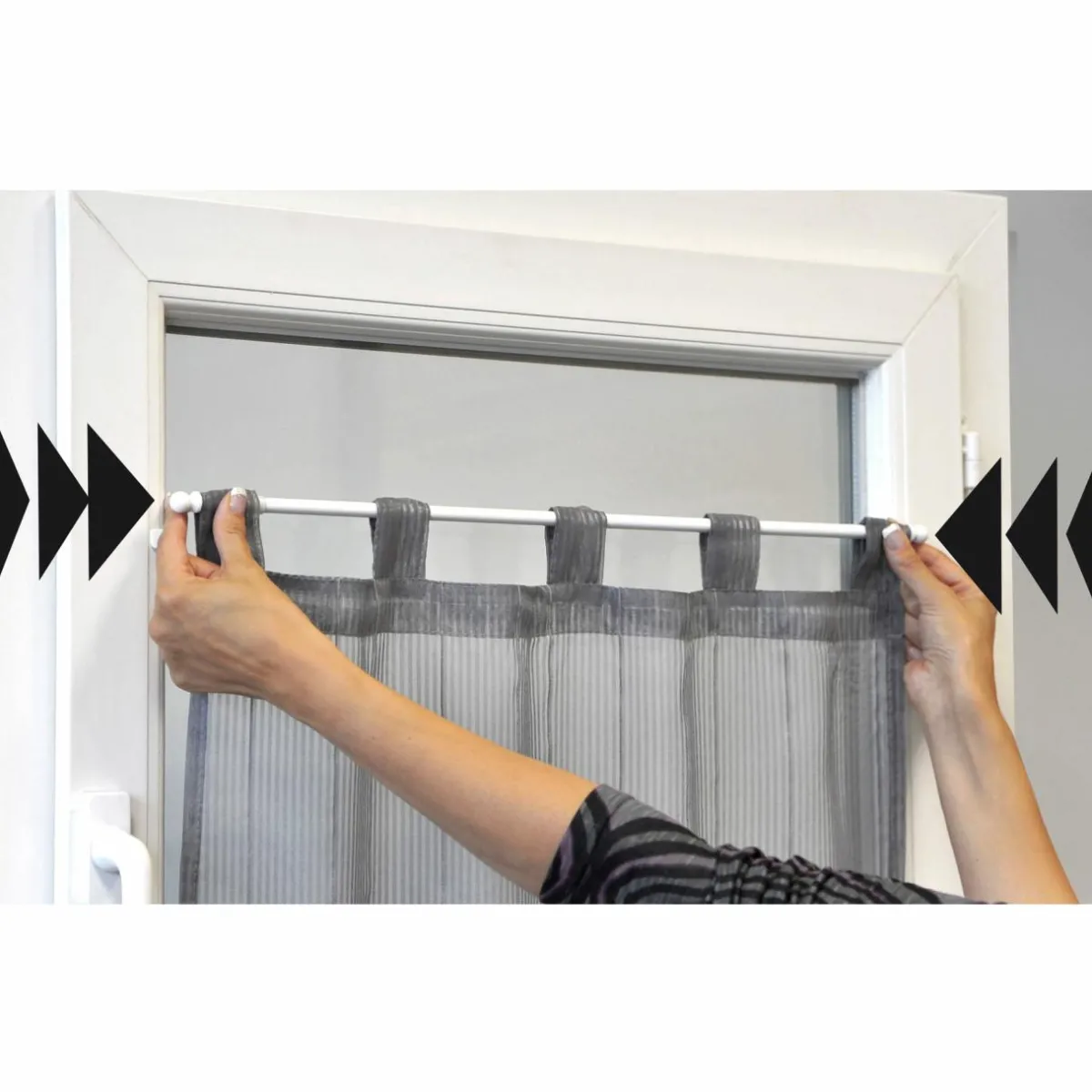 LUANCE Tringle extensible Fix'vit (80 à 120 cm) Blanc Best