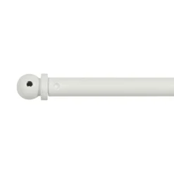 LUANCE Tringle voilage extensible ronde (L40 - 60 cm /D7 mm) Pietro mat Blanc