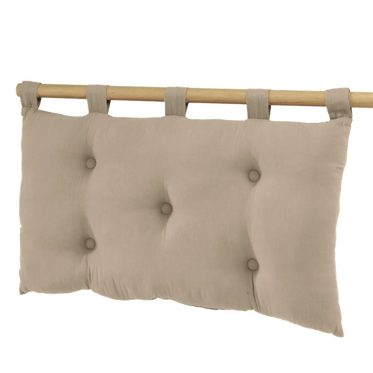 EMINZA Tête de lit coussin gaze de coton (80 x 50 cm) Gaïa Ficelle Clearance